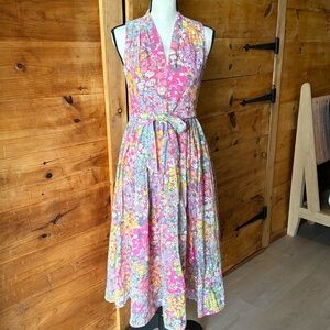 Kate Spade pink retro floral dress